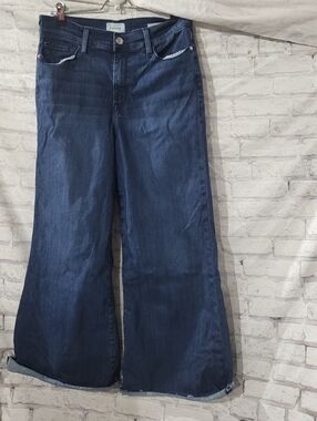 Frame Denim Dark Blue Wide Leg Jeans